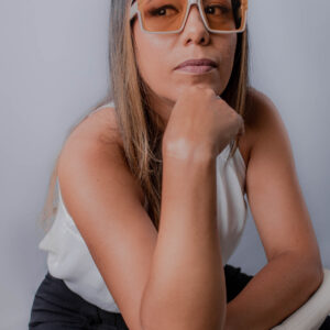 Óculos de sol quadrado Luna - BEGE