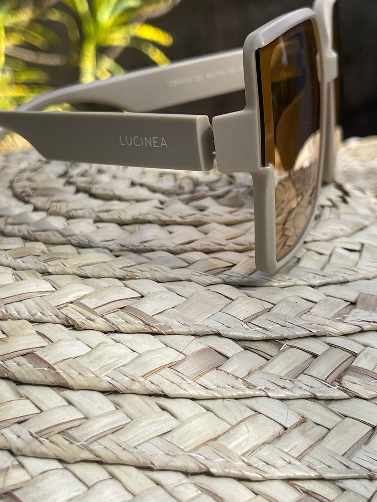 Óculos de sol quadrado Luna - BEGE - Image 4